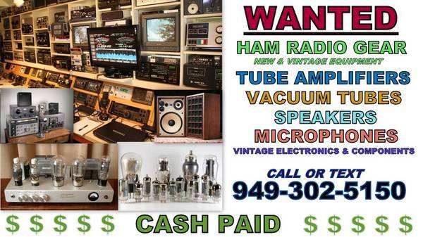 WANTED : Ham Radio, Speakers, Vintage Stereos, Radio Tubes, Amplifiers 1