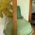 Very cool Antique metal barn light with mint green Enamel Plug in 2 thumbnail