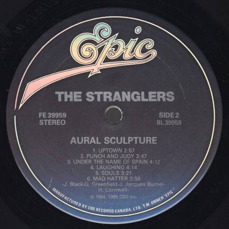 The Stranglers – Aural Sculpture + Insert - NEAR MINT VINYL! - cds