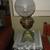 FINE ANTIQUE BRASS OIL HURRICANE LAMP VICTORIAN ERA c.1870 Glass Shade 1 thumbnail