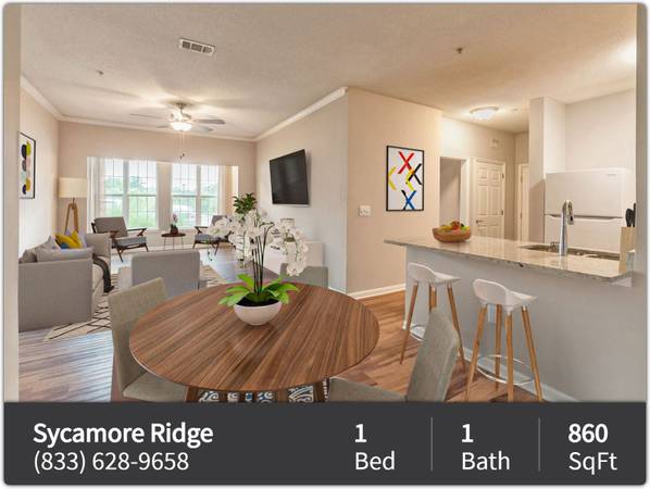 $1,040 / 1hab - 860ft2 - Hermoso diseño de 1 habitación / 1 baño, mucha luz. ¡Llame para una visita! (Gainesville)63738344151939120