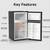 BANGSON Mini Fridge with Freezer, 2 Door Small Refrigerator with Freezer, Mini F 5 thumbnail