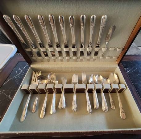 74 piece Sterling Silver Flatware Set 1