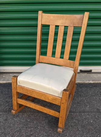 MISSION Oak Armless Rocker - KING CRAFT 1