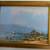 Blue Water Landscape Oil on Canvas Painting Plein Air Gold Gilt Frame 5 thumbnail