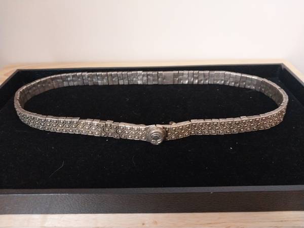 19th Century Imperial Russian Silver and Leather Belt 1