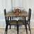 Compact Rustic Industrial Dining Table & 2 Chairs 10 thumbnail