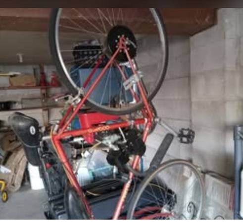 Bike with 2 cycle motor 1
