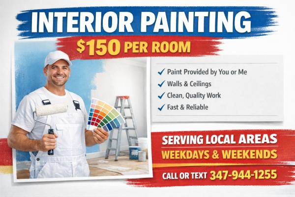 **Interior Painting – $150 Per Room** 1