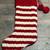 Christmas Stockings, Monogram Knit K & Plaid B, Large Velvet LIKE NEW 6 thumbnail