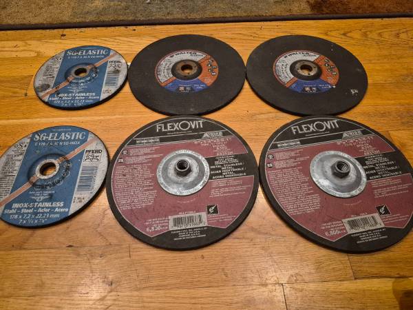 Assortment of large grinder wheels 6 1