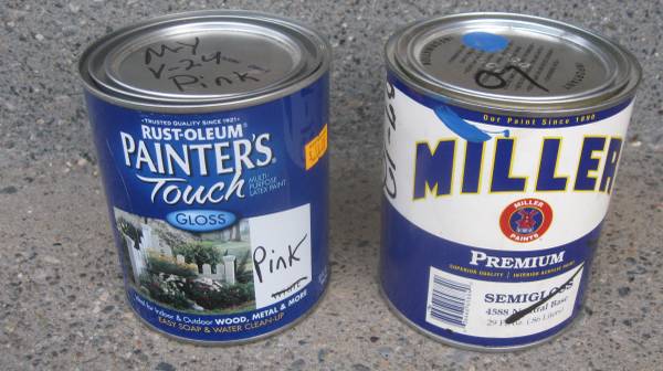 Paints Quart Cans Miller and Rustoleum 1