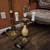 Mid century modern floor & table lamp home decor furniture MCM gold 2 thumbnail
