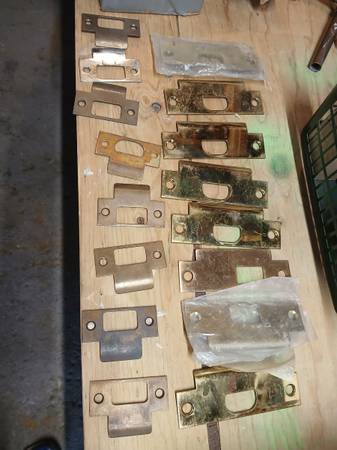 38-BRASS  LOCK STRIKE PLATES $2 EACH 1
