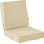 New indoor / outdoor beige square 4 heavy padded chair seat cushions 4 thumbnail