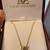 14K Yellow Gold DAVID EDOUARD Necklace with Natural Blue Topaz Stone 6 thumbnail