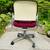 Harter Office Chair Vintage 1970s Brown Burgundy Mid Century Chrome Le 13 thumbnail