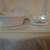 2 Small Corningware Dishes-1 Cornflower Blue, 1 White 1 thumbnail