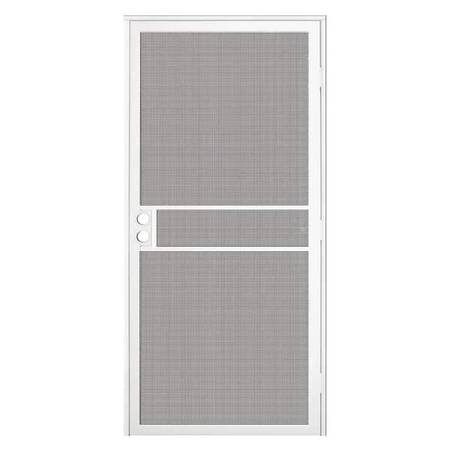 36 in. x 80 in. White Surface Mount ClearGuard Security Door with Mes 1