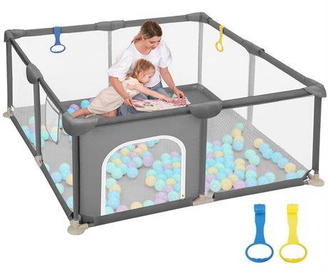 Dripex Baby Playpen – Gray 1