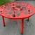 Unique, red metal In or Outdoor dining table. No chairs. Like NEW 6 thumbnail