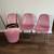 Pink gold velvet dining chairs 2 thumbnail