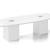 Modern Looking White Or Grey Conference Tables. Various Base Options. 11 thumbnail