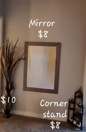 Mirror, Vase & Corner Stand – Great Deals! 1