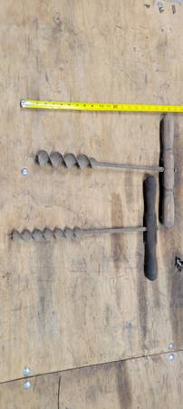 Antique hand auger drills 1