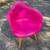 Pink Plastic Chair with Wood Legs Desk Living Room Patio Porch Dorm 1 thumbnail
