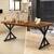 Heavy Duty Dining Table w/ White Metal X-Base & Rustic Top 1 thumbnail