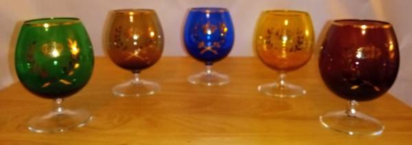 Five (5) Brandy Cognac Balloon Glasses 1
