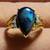 Vintage Pear-Shaped Labradorite Ring with Diamonds 10K Gold 12 thumbnail