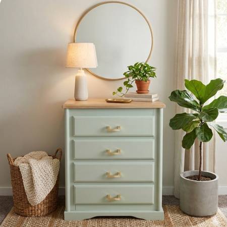 seafoam green dresser Painted Seafoam Faux Bamboo Dresser