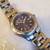 vintage Fossil Steel Blue Dial Silver Watch Rotating Bezel Date Window 3 thumbnail