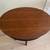 Really nice dark solid wood oval end table 9 thumbnail