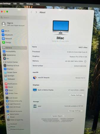 2019 iMac 5K 27" Installed Parallel MAC OS + WINDOWS 1