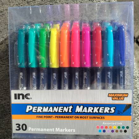 BRAND NEW! Permanent Markers Colors 30 Pens 1