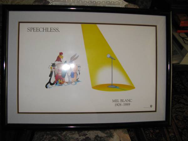 Warner Brothers Speechless Mel Blanc 1908-1989 1