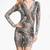 NWT TART SNAKE PRINT BODYCON LONG SLEEVE DRESS Sz SMALL NEW 1 thumbnail