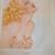Woman in Ecstasy with Makeup Holding Her Breasts - Vintage Lithograph 2 thumbnail