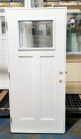 New 36" Craftsman Deco RH Outswing Fiberglass Exterior Entry Door 1