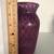 6" Purple hand blown art glass vase with tiny bubbles 4 thumbnail