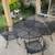 Woodard Wrought iron patio table and chairs 3 thumbnail