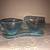Collectible Fostoria Glass Seascape Blue Sugar & Creamer Set 2 thumbnail