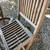 Round Teak Table With 6 Folding Teak Chairs Sunbrella Brand Umbrella And Cushion 7 thumbnail