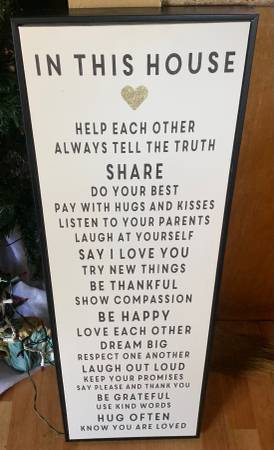 In This House Positive Love Message Family Sign 1