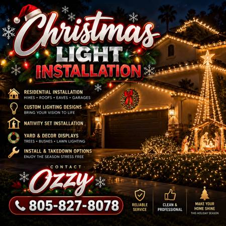 Christmas Lights Installation 1