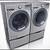 LG WM3570HVA Front Load Washer & DLGX3571V Gas Dryer w/Stacking Kit 3 thumbnail