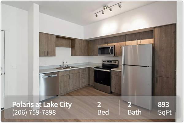 $2,068 / 2br - 893ft2 - Start living large! You'll love our 2 bed, 2 bath! 893 Sq Ft! (Seattle - 13 Minute Drive to University of Washington)63884893686147121